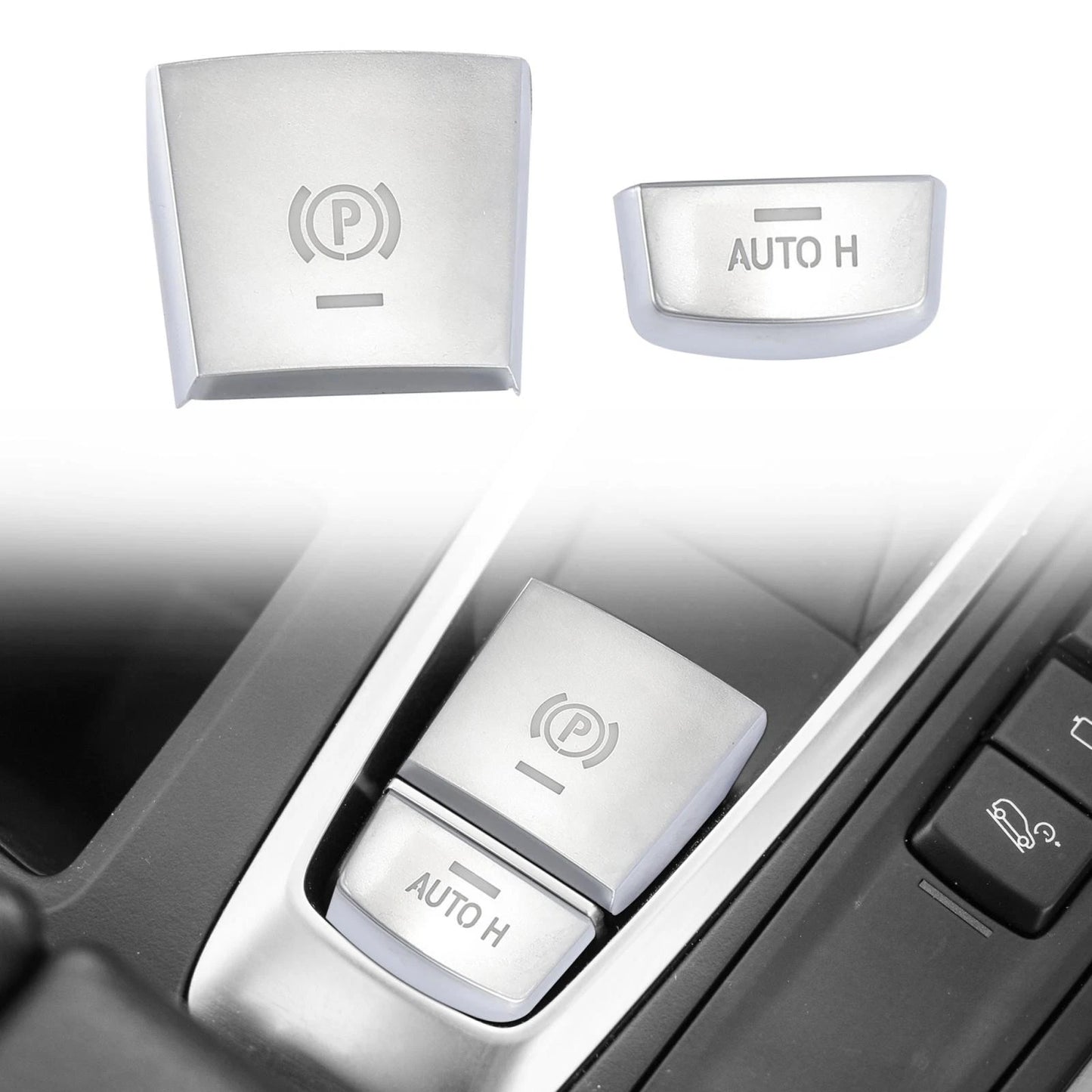 Set Parking Brake Switch P Button Covers for BMW X4 X5 X6 X7 (2011-2017)