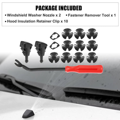 15pcs Front Windshield Washer Nozzle Kit for Dodge Grand Caravan (2008-2017)