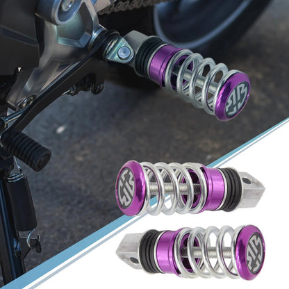 Pair / 8mm Aluminum Rearsets for Aolly Motorcycle Footpeg Purple