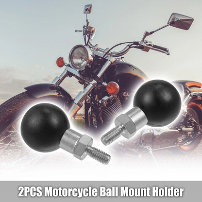 2pcs 25mm Motorcycle Ball Mount Holder Ball Adapter with M6 Bolt for Make Model