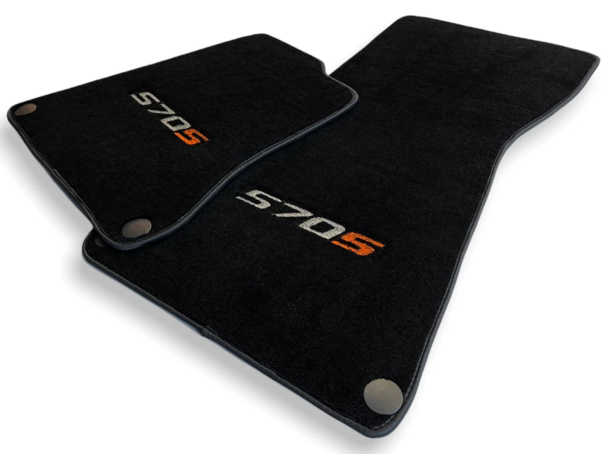 Floor Mats for McLaren 570S Black Tailored Carpets Set LHD (2015-2022)