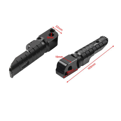 Black Rear Footrests for BMW R 9T F900R F900XR R1200R R1200RS R1250R HP4