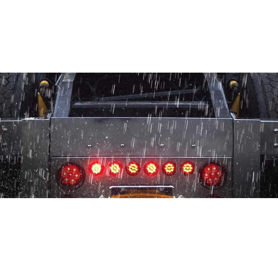4 x 2" Round LED Side Marker Lights for Car Truck Trailer Van Caravan