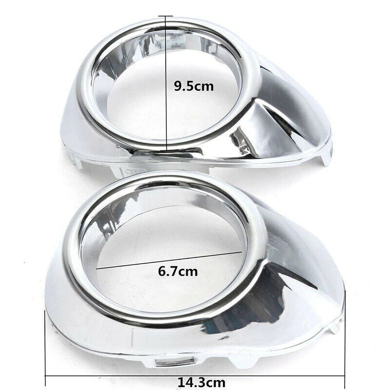 Chrome Front Bumper Fog Light Covers for Ford Focus (2012-2014) 2 x Bezels