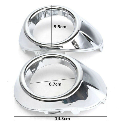 Chrome Front Bumper Fog Light Covers for Ford Focus (2012-2014) 2 x Bezels