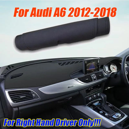 RHD Leather Dashboard Dash Cover Protector Mat Pad for Audi A6 (2012–2018)