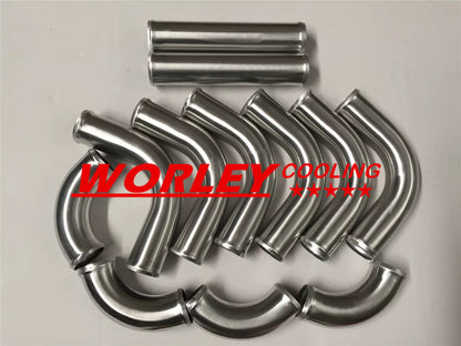 600x300x80mm Front Mount Intercooler + 3" Piping + Red Hose