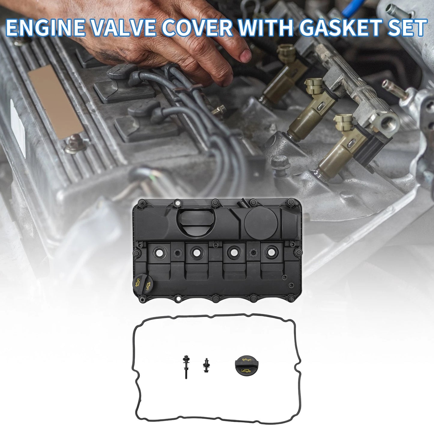 Front Engine Valve Cover with Gasket for Ford Transit (2006-2014) 1 Set