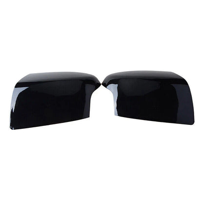 2 x Gloss Black Rear View Mirror Cover Caps for Ford Focus (2005-2008)