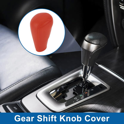 Red Silicone Automatic Gear Shift Knob Cover for Mazda 3 (2014-2019)