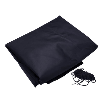 420D Black Trailer Flat Tarpaulin Cover with Rubber Rope Straps