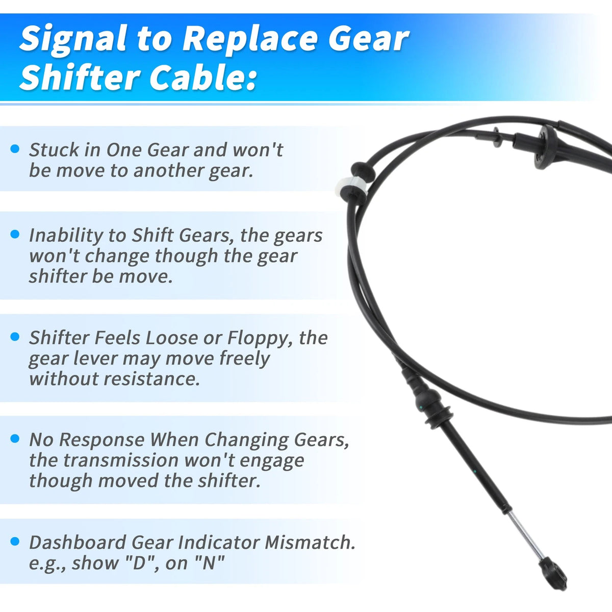 Auto Trans Gear Shifter Cable for Ford Crown Victoria (2005-2011)