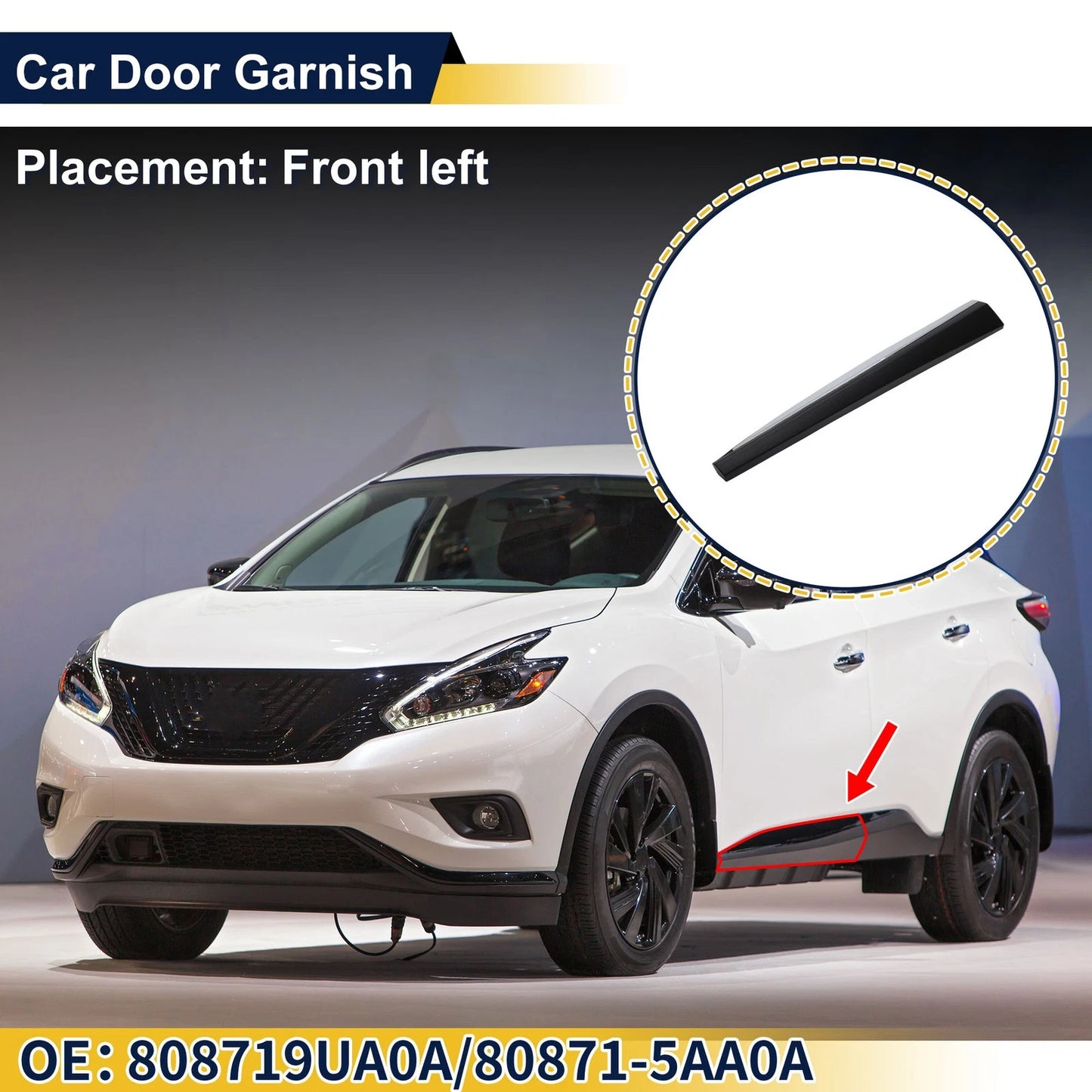 Lower Trim Door Side Front Left for Nissan Murano Platinum SL SV (2003-2022)