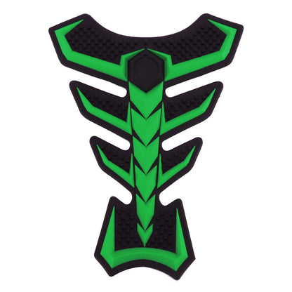 Gas Tank Pad Cover Decal for Motorcycle Sport Bike Black Green