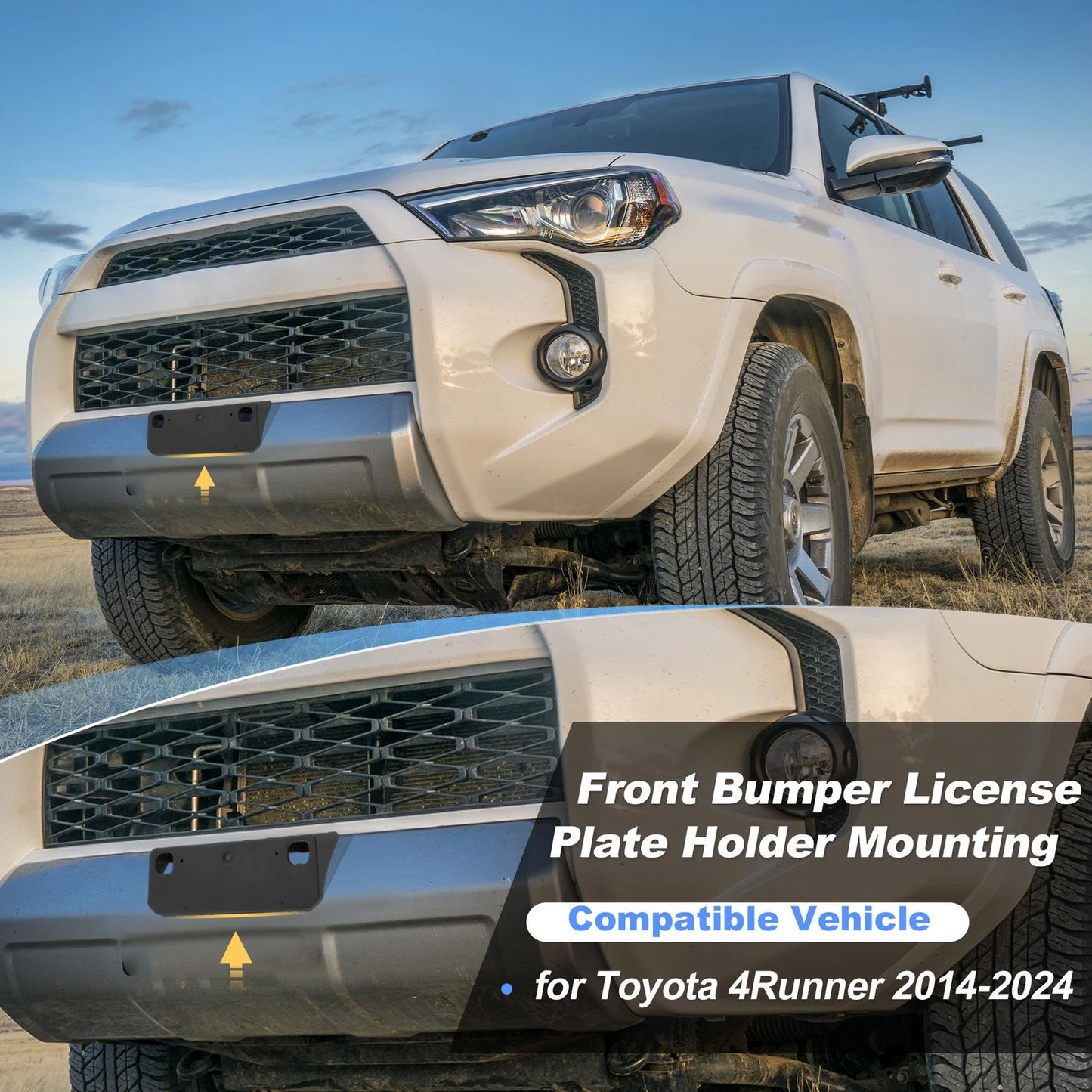 Front License Plate Bracket for Toyota 4Runner (2014-2024)