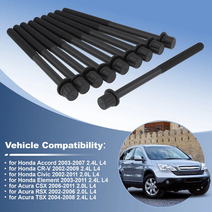 Engine Cylinder Head Bolt Set for Honda Accord, CR-V (2003-2009)