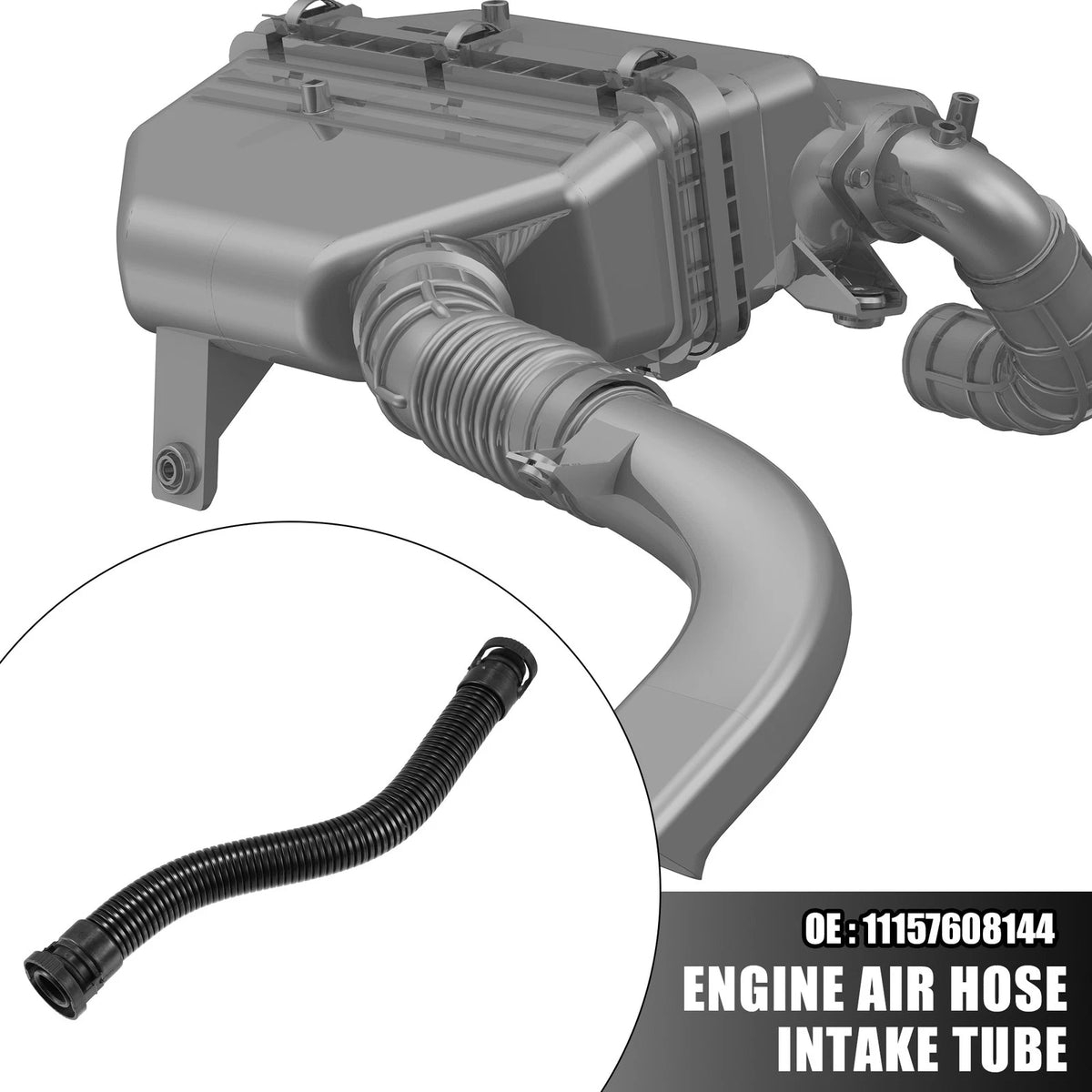 Air Hose Intake Tube 1 Pcs Engine for BMW 3 Series (2012-2016)