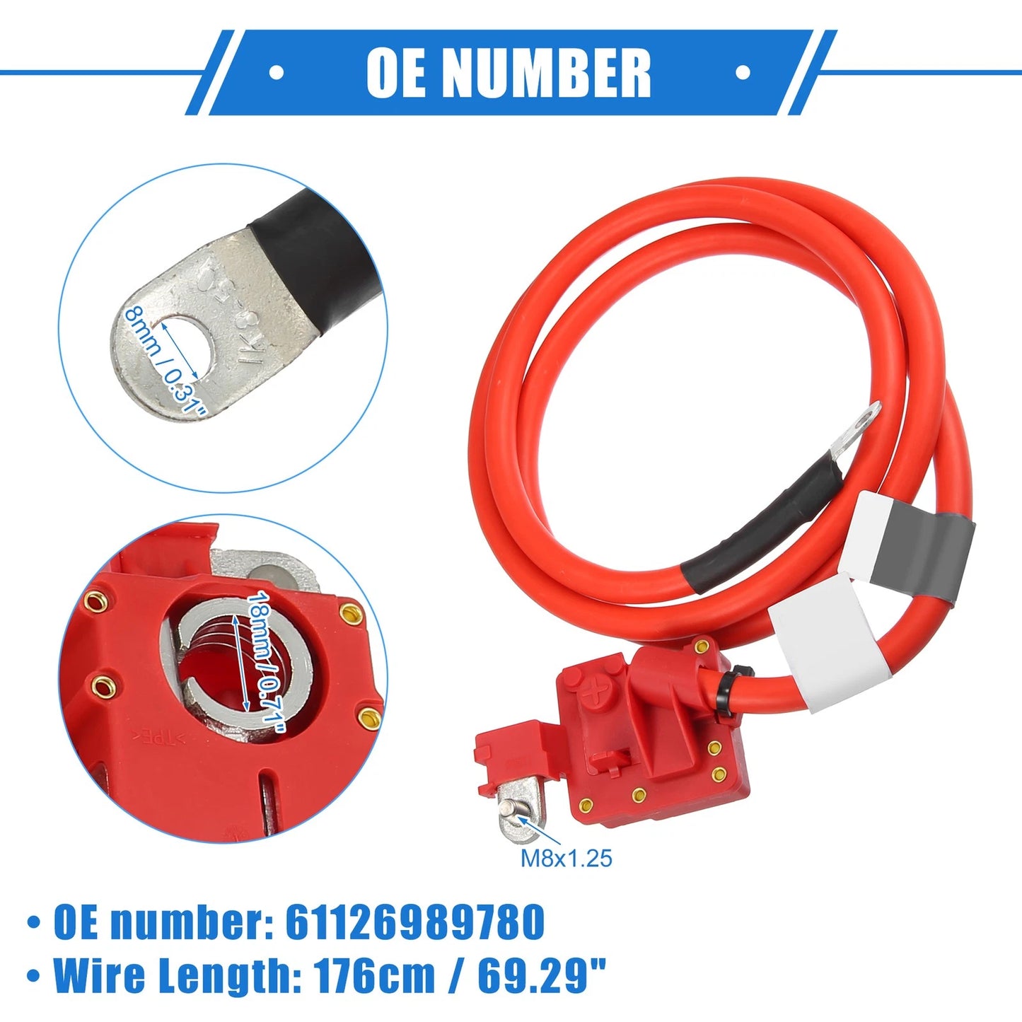 Battery Terminal Cable for BMW 528i 535i 550i M5 E60
