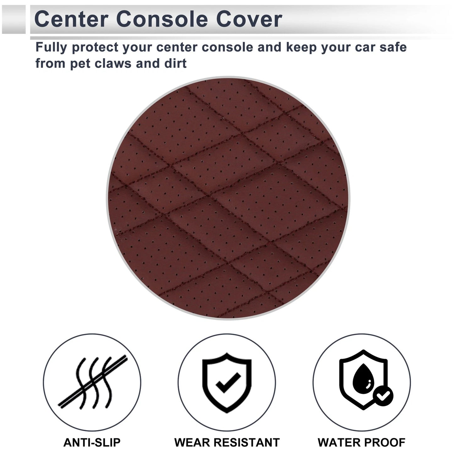 1 Pc Center Console Cover for BMW X1 (2016-2022) Wine Red