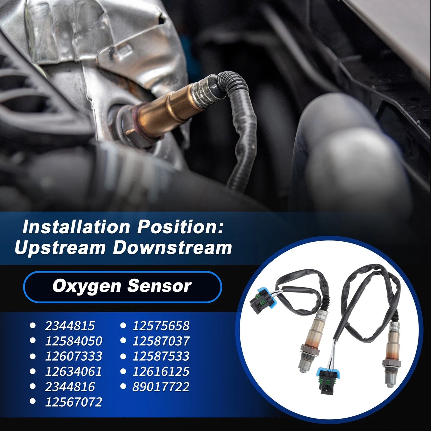 2 x Upstream Downstream Oxygen Sensor for Buick Enclave V6-3.6L (2009–2011)