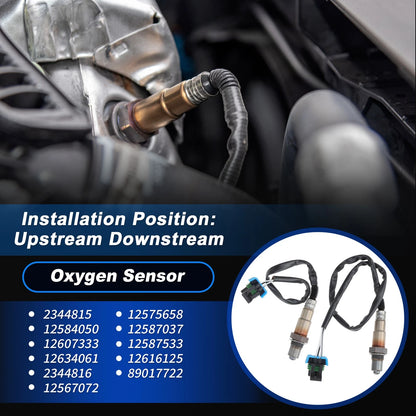 2 x Upstream Downstream Oxygen Sensor for Buick Enclave V6-3.6L (2009–2011)