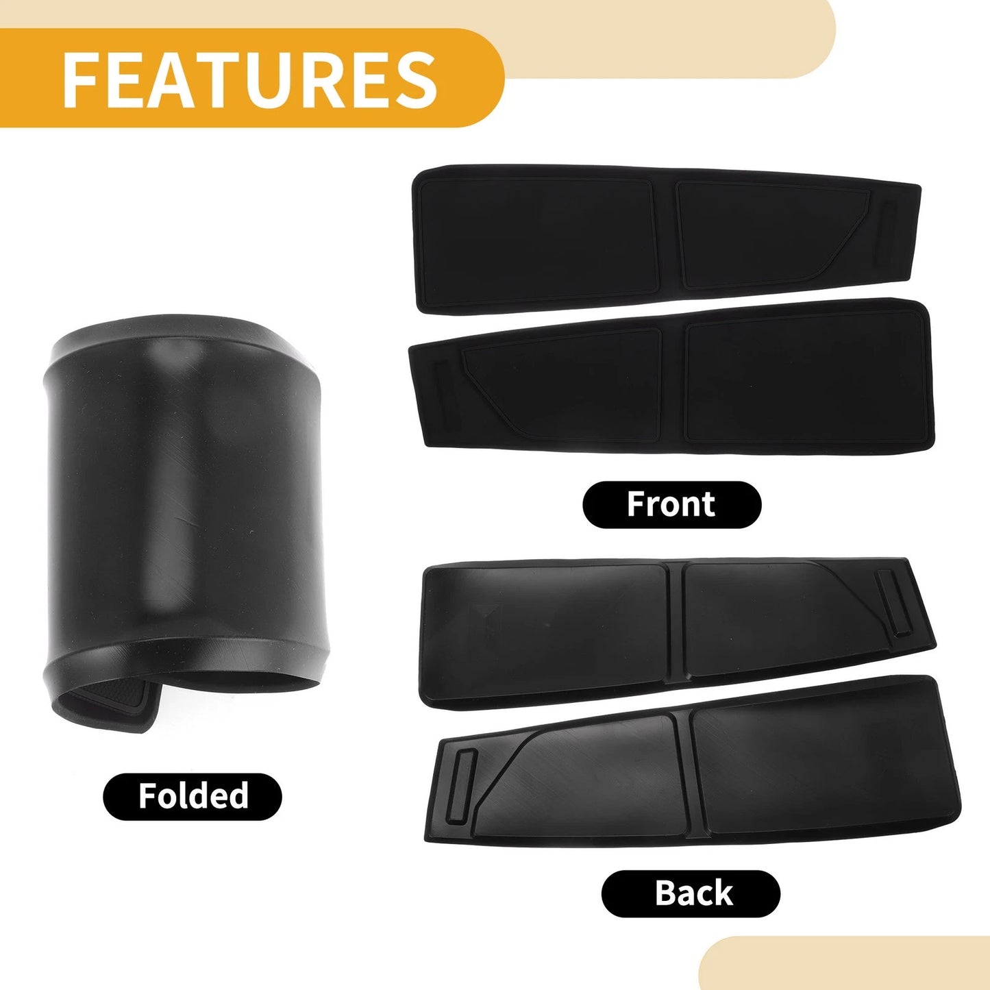 Dashboard Cover for Ford Bronco Accessories 2021-2024 Black 1 Set
