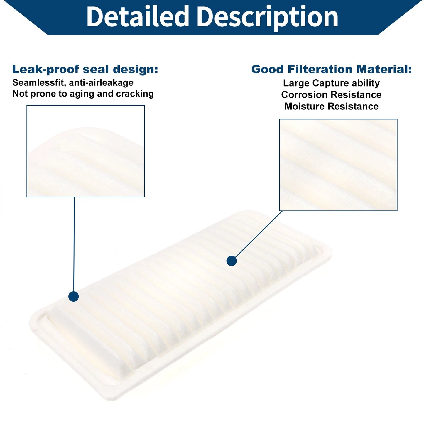 Engine Air Filter No.1780120050 for Lexus RX400h 3.3L (2006-2008)  Pcs