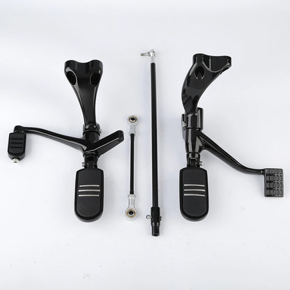 Black Forward Control Lever & Footpeg Bracket for Harley Sportster (2014-2022)