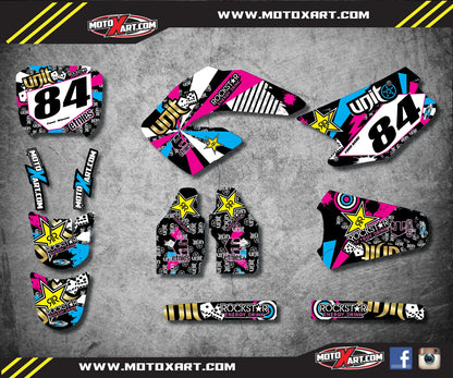 Full Custom Graphic Kit RUSH STYLE Decals for Honda CR 125 (2000-2001)