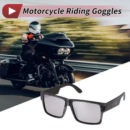 1 Pc Motorcycle Riding Goggles Silver Tone Lens Gray Frame Tri-acetal for MC