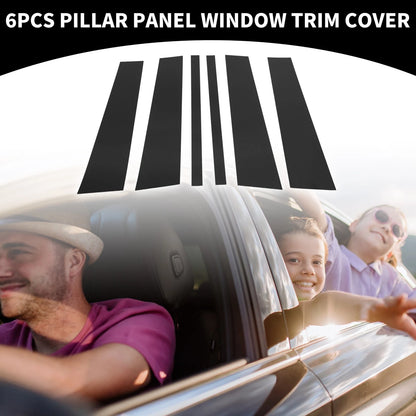 6 Pcs Car Pillar Window Trim Covers for Land Rover Range Rover Sport (06-13)
