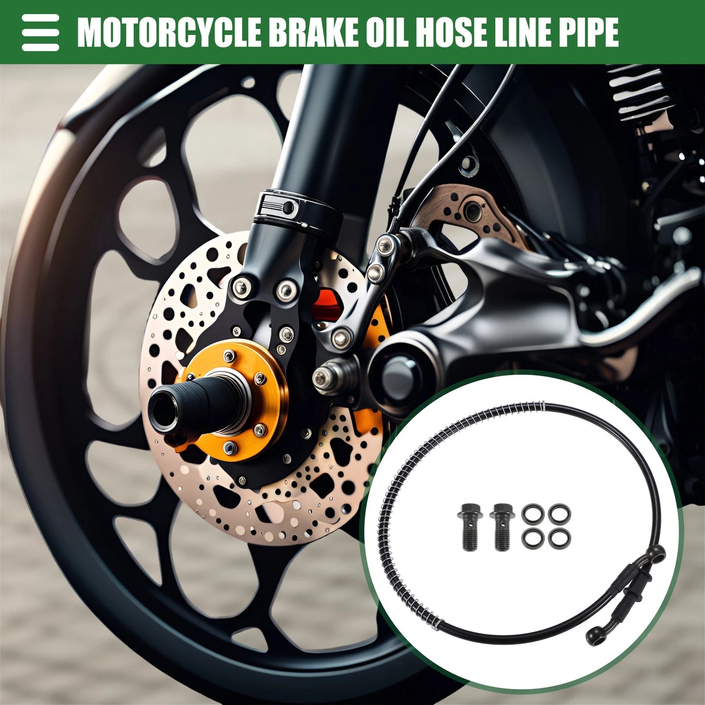 Brake Oil Hose Line Pipe 10mm 80cm Universal Black 28 Degree