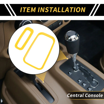 Center Console Gear Shift Ring Cover Trim for Jeep Wrangler JK (2007-2018)