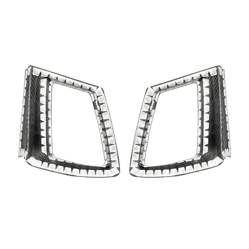 Carbon Fiber Front Grille Side Air Vent Frame Trim  for Ford Mustang 2024