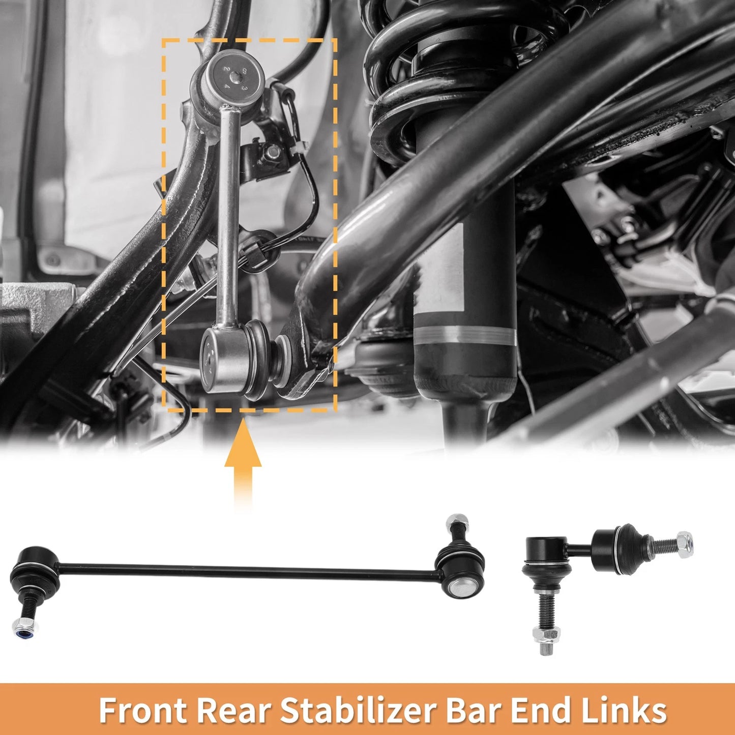 4pcs Front Rear Sway Bar Links for Ford Focus, C-MAX (2012-2018)