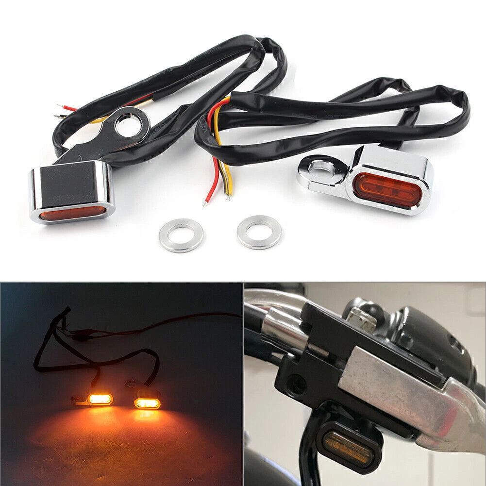 Chrome Front Turn Signal Lights for Harley Dyna (1996-2017)