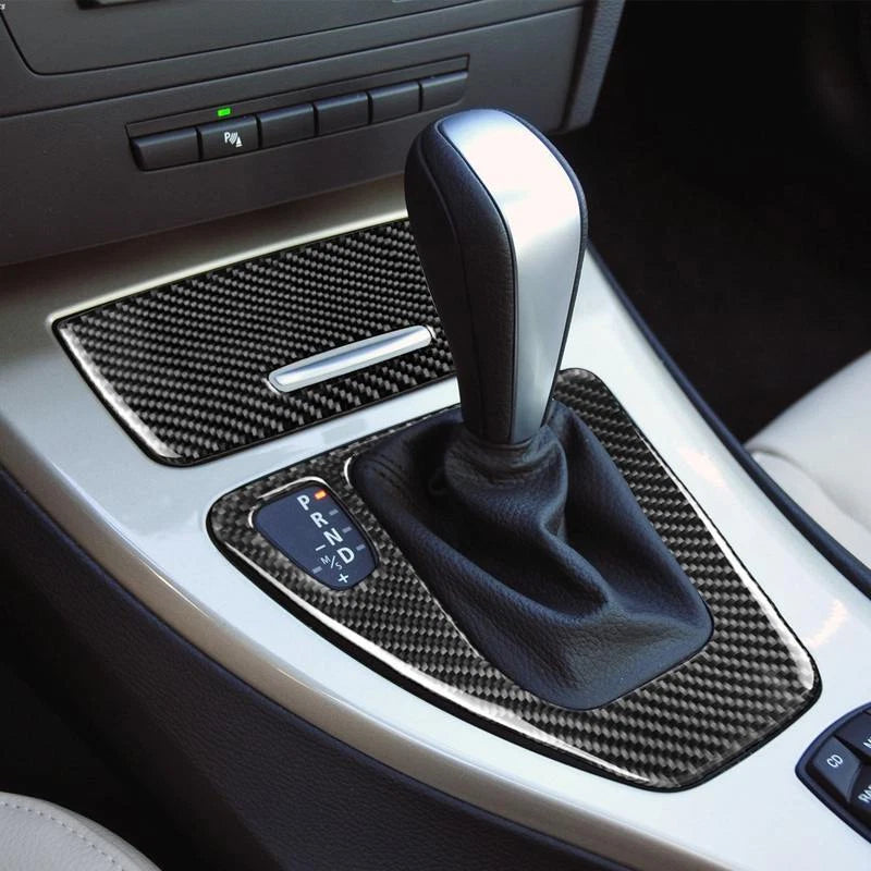 Soft Carbon Fiber Gear Shift Panel Trim for BMW 3 Series E90 2005-2012