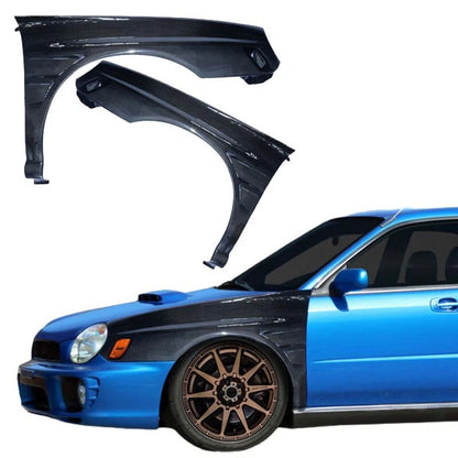 Carbon Fiber Side Fender Panel for Subaru Impreza WRX Sedan 2002-2003