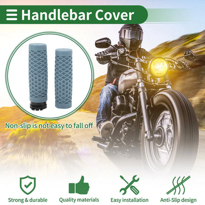 Hand Grips Cover Kit / 25mm / Handlebar Cover TPU Blue for Motorcycle