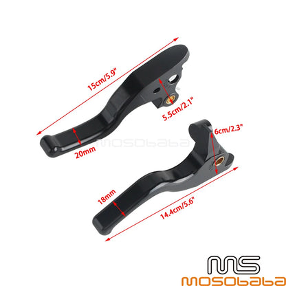 3 Finger 5.3'' Red Brake & Clutch Levers Set for Harley Road Glide (2015-2023)