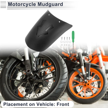 Motorcycle Fender Front Splash Guard 1 Set Black 03 22x11cm for Motorcycle