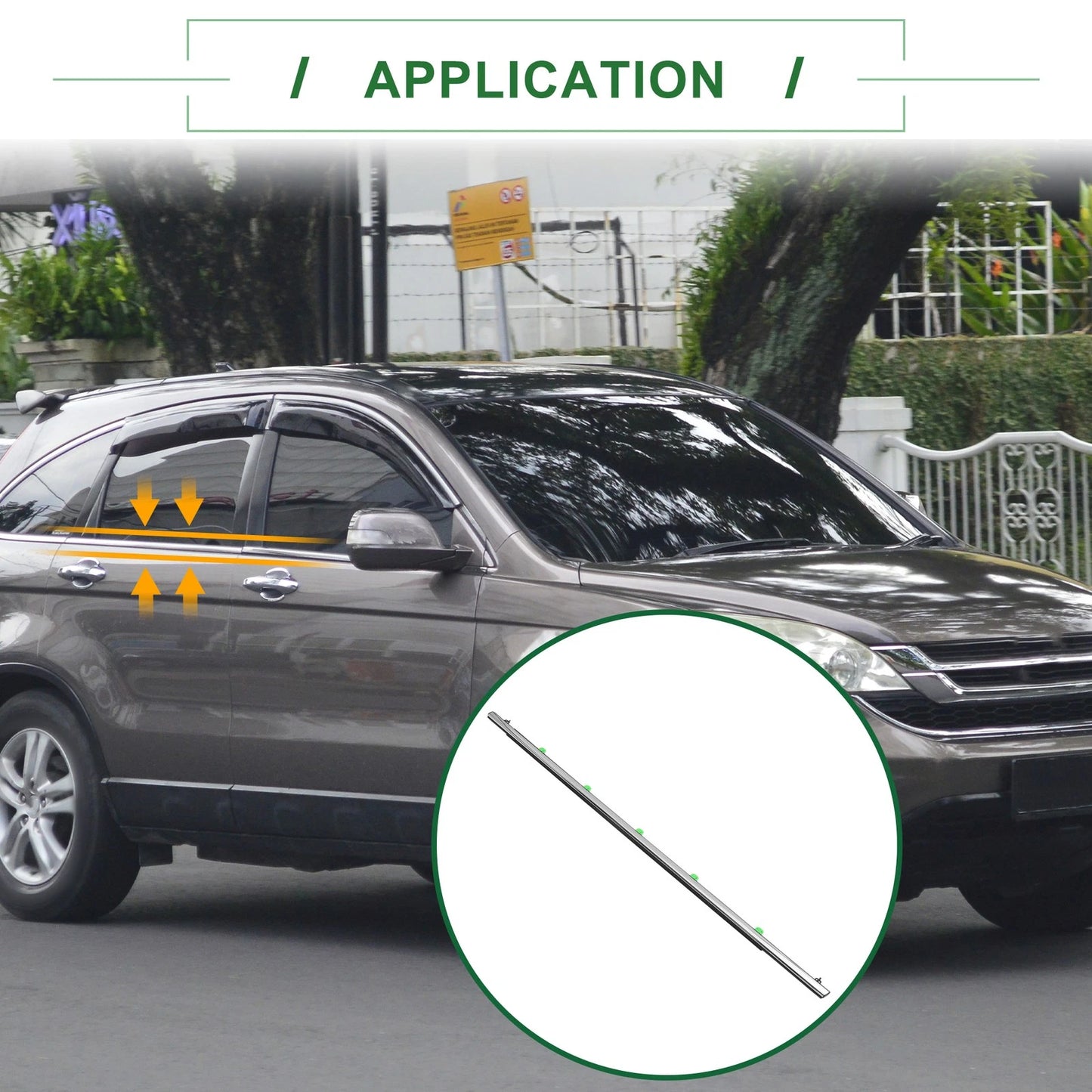 Front Left Weatherstrip Window Seal for Honda CR-V (2007-2011)