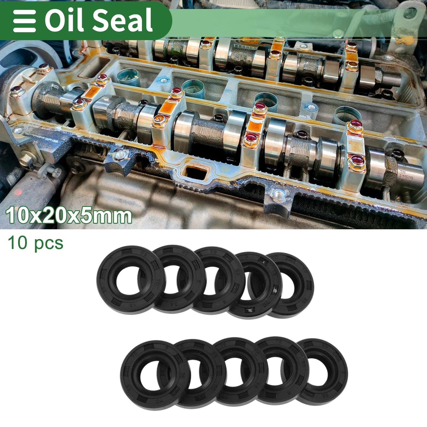 Oil Seal / 10x20x5mm / Rotary Shaft Seal NBR Rubber for Make Model