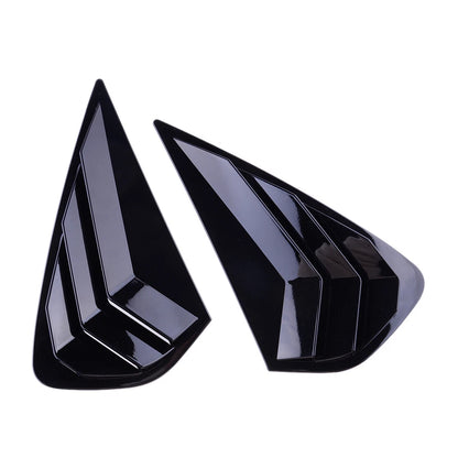 Gloss Black Side Window Louver Shutter Covers for Kia Forte (2019-2022)