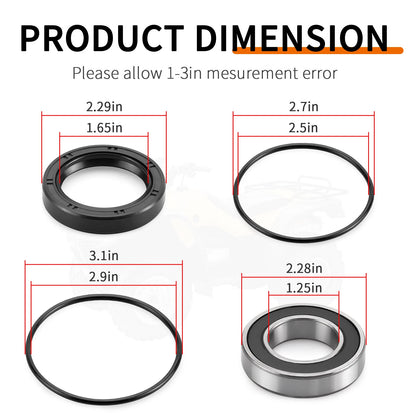 Rear Left Axle Wheel Bearing + Seals for Honda Rancher 350 TRX350 (2000–2006)