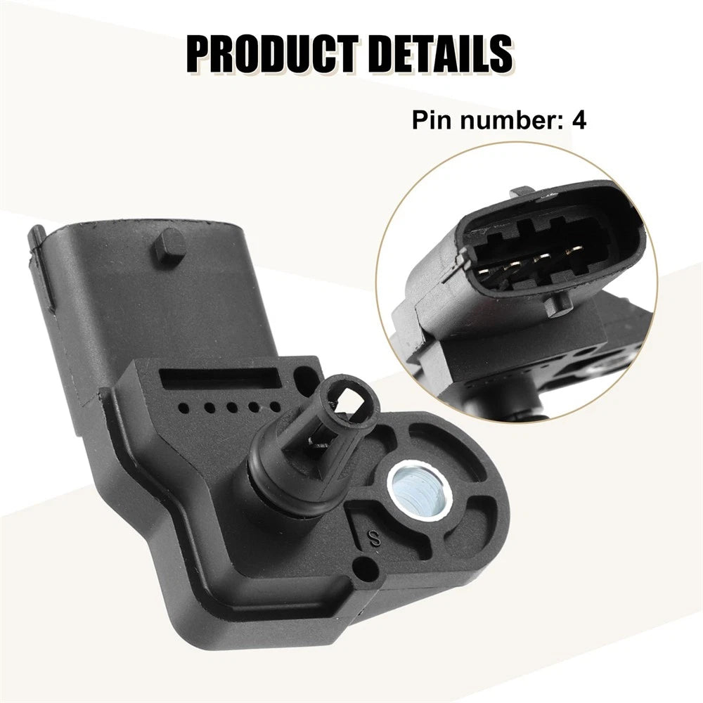 Boost Pressure Sensor for Fiat, Opel, Saab, Renault, Honda, Ford