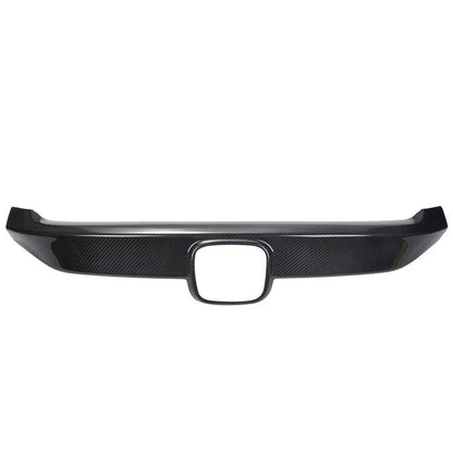 Dry Carbon Fiber Front Grille Emblem Cover Trim for Honda Civic 10th 2016-2020