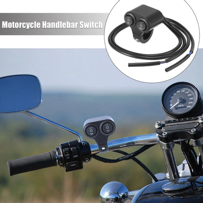 7/8" Handlebar Double Control Switch with Turn Signal Button for Motorcycle