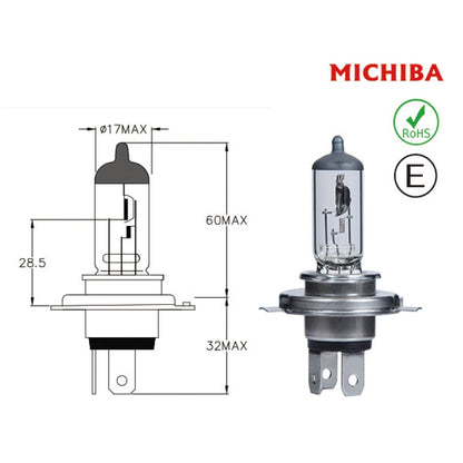 H4 Halogen Headlight Bulbs 12V 130/90W Extra Bright for Michba () x10