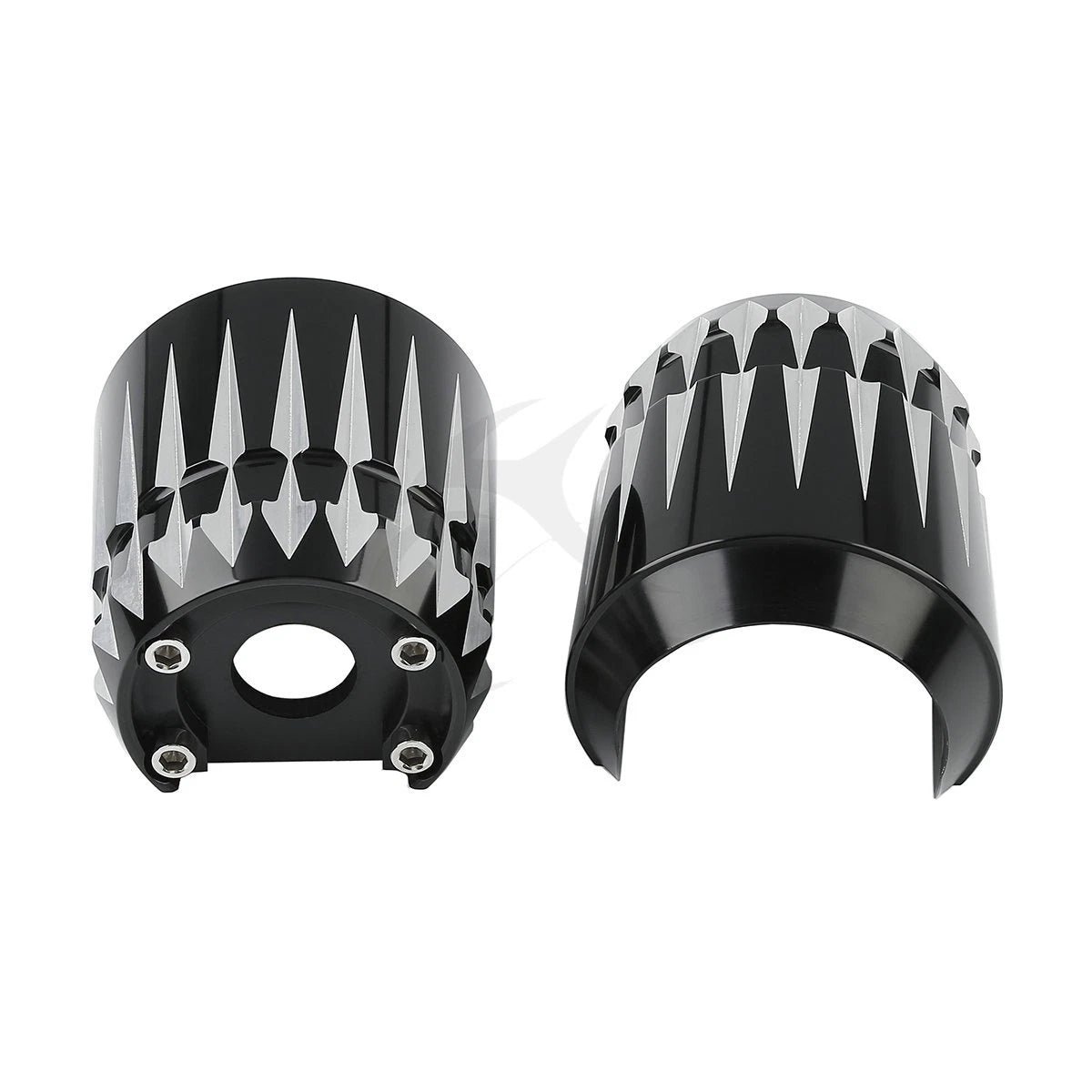 Black Lower Fork Slider Covers for Harley Road Street Electra Glide (84-2013)